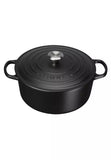 Le Creuset Signature Cast Iron 28cm Round Casserole Matte Black