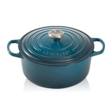 Le Creuset Signature Cast Iron 26cm Round Casserole Deep Teal