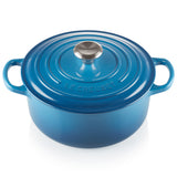 Le Creuset Signature Cast Iron 20cm Round Casserole Marseille Blue
