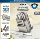 Ninja StaySharp 13-Piece Knife Block Set with Removable Knife Sharpener [PREORDER]
