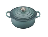 Le Creuset Signature Cast Iron 18cm Round Casserole Sea Salt [Black inner]