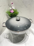 LE CREUSET CAST IRON 26CM MARMITE FLINT