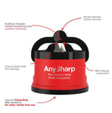 AnySharp World's Best Knife Sharpener with PowerGrip